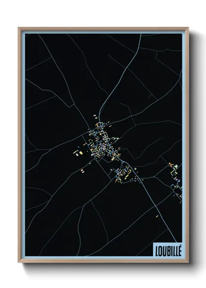 Une affiche de carte sur Loubillé