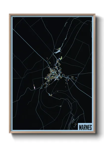 Une affiche de carte sur Marnes