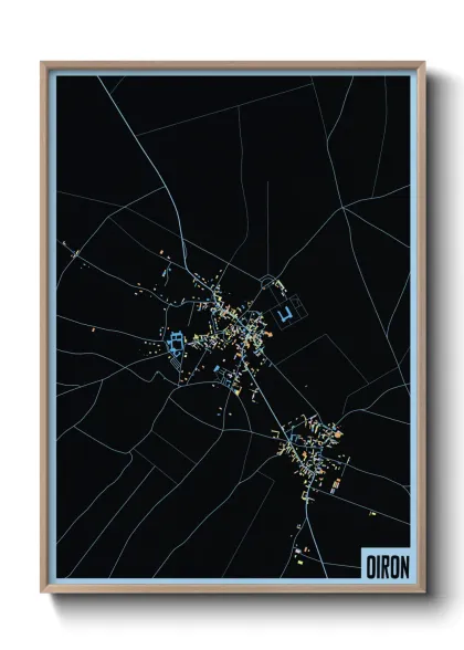 Une affiche de carte sur Oiron