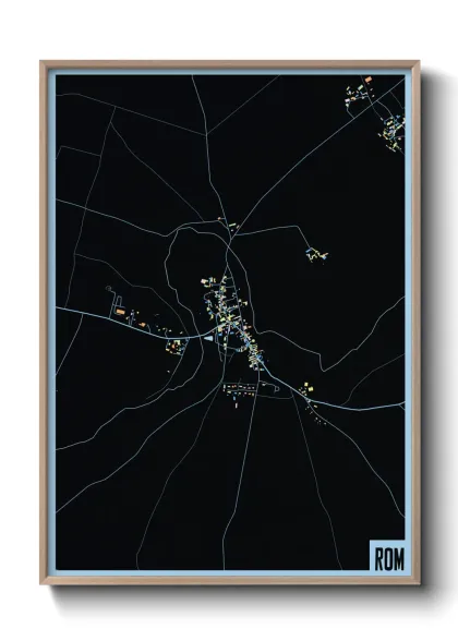 Une affiche de carte sur Rom