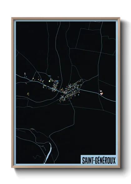 Une affiche de carte sur Saint-Généroux