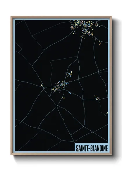 Une affiche de carte sur Sainte-Blandine