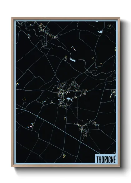 Une affiche de carte sur Thorigné