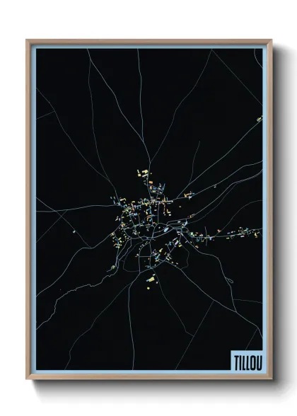 Une affiche de carte sur Tillou