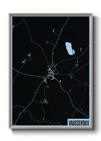 Une affiche de carte sur Vausseroux