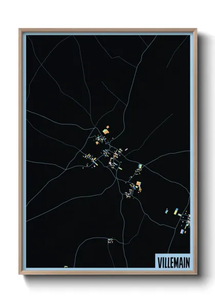 Une affiche de carte sur Villemain