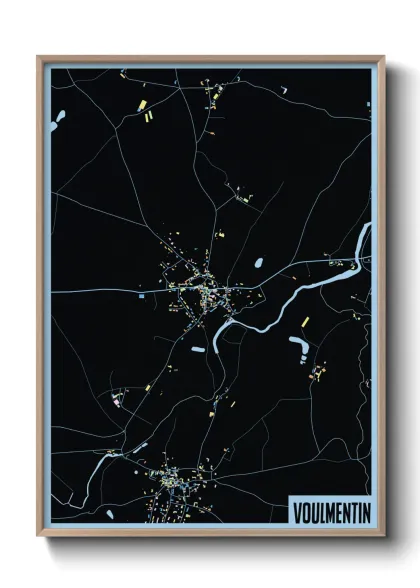 Une affiche de carte sur Voulmentin