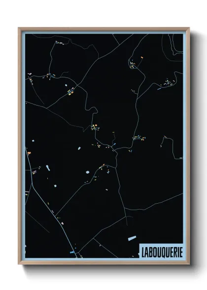 Une affiche de carte sur Labouquerie