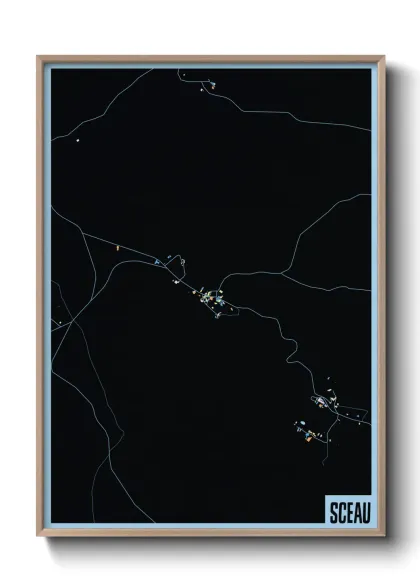 Une affiche de carte sur Sceau