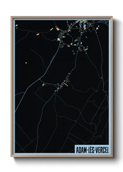 Une affiche de carte sur Adam-lès-Vercel