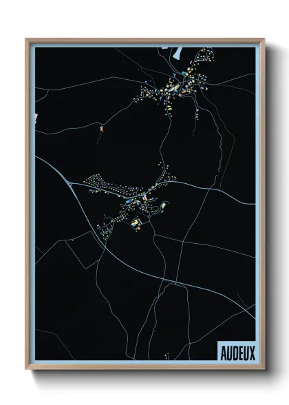 Une affiche de carte sur Audeux
