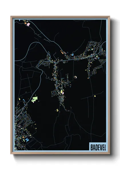 Une affiche de carte sur Badevel