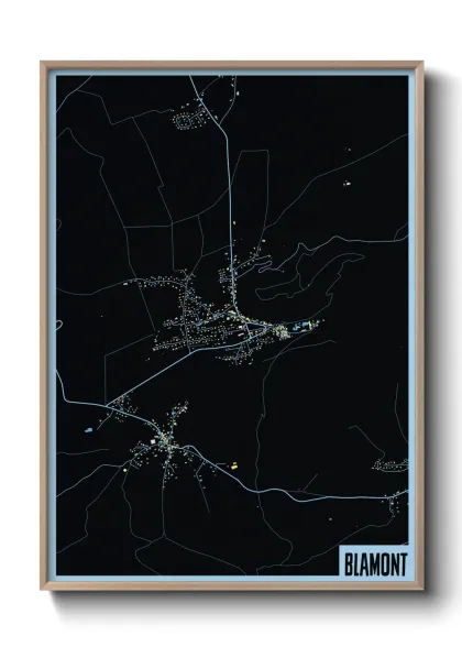 Une affiche de carte sur Blamont