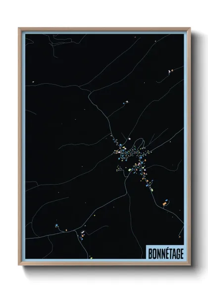 Une affiche de carte sur Bonnétage