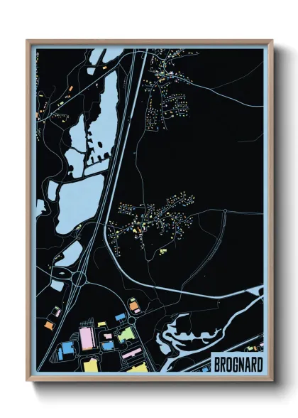 Une affiche de carte sur Brognard