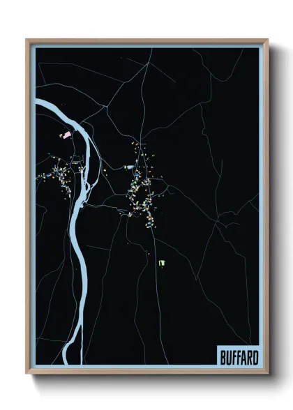 Une affiche de carte sur Buffard