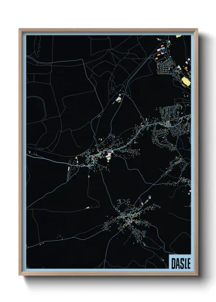 Une affiche de carte sur Dasle