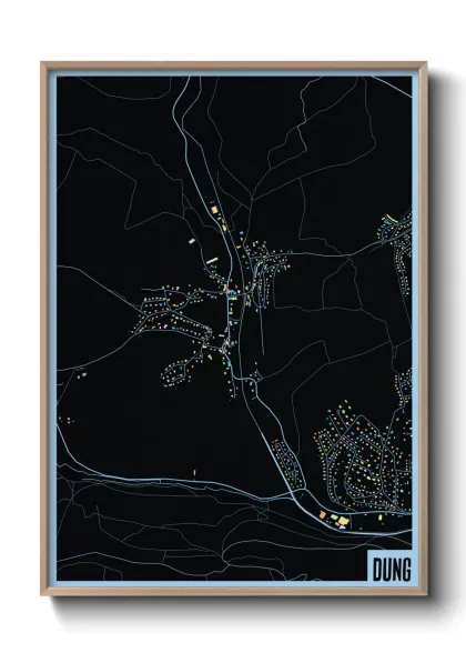 Une affiche de carte sur Dung