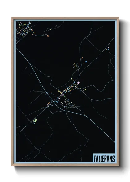 Une affiche de carte sur Fallerans