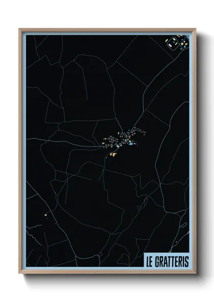 Une affiche de carte sur Le Gratteris