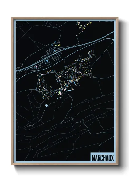 Une affiche de carte sur Marchaux