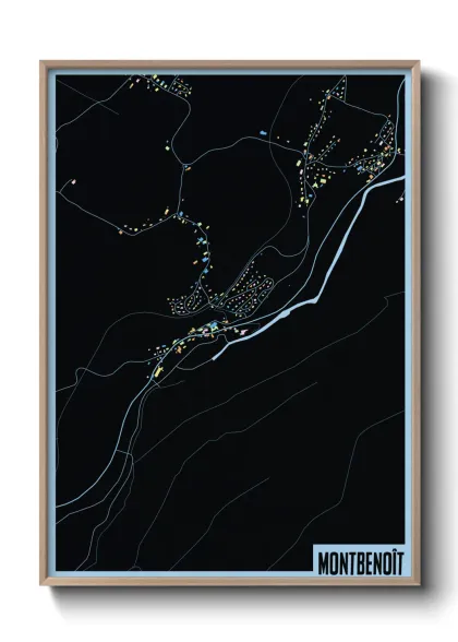 Une affiche de carte sur Montbenoît