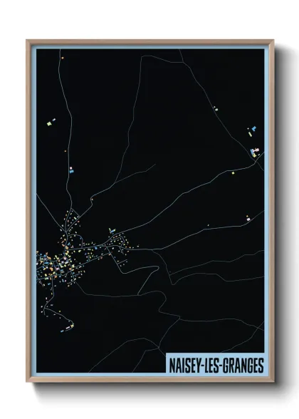 Une affiche de carte sur Naisey-les-Granges