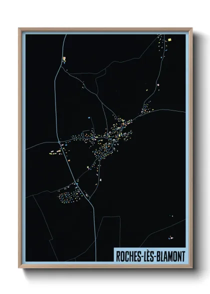 Une affiche de carte sur Roches-lès-Blamont