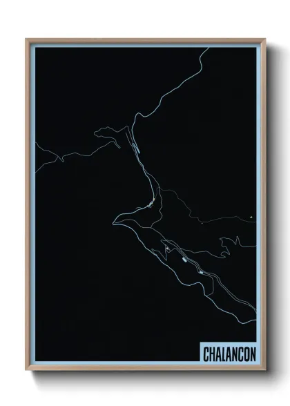 Une affiche de carte sur Chalancon