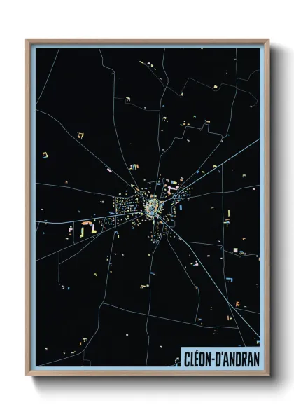 Une affiche de carte sur Cléon-d'Andran