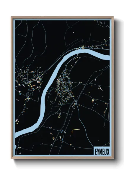 Une affiche de carte sur Eymeux