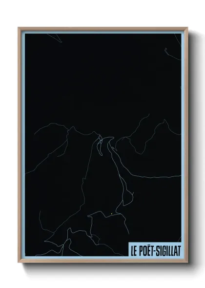 Une affiche de carte sur Le Poët-Sigillat