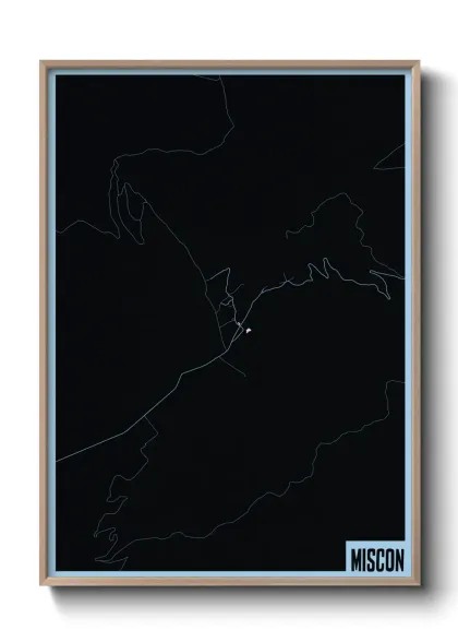 Une affiche de carte sur Miscon