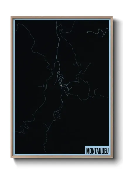 Une affiche de carte sur Montaulieu