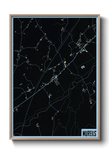 Une affiche de carte sur Mureils