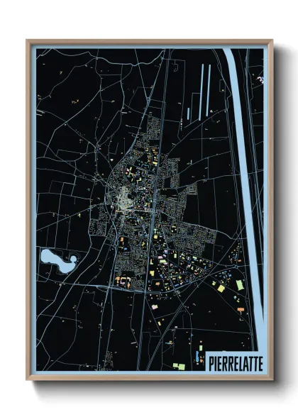 Une affiche de carte sur Pierrelatte