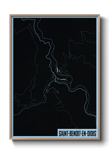 Une affiche de carte sur Saint-Benoit-en-Diois