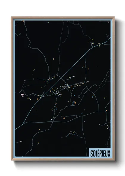 Une affiche de carte sur Solérieux