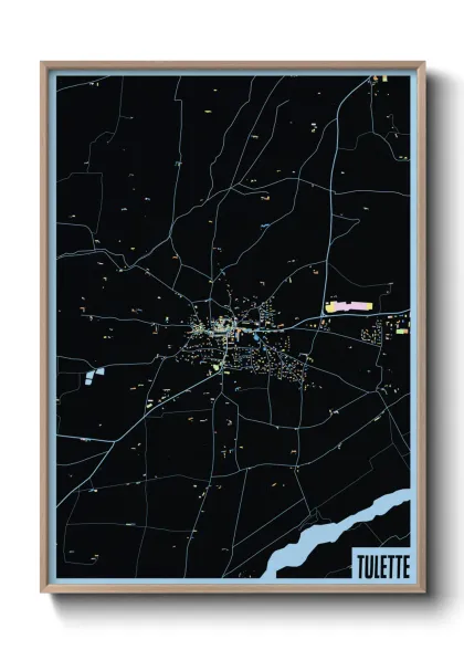 Une affiche de carte sur Tulette