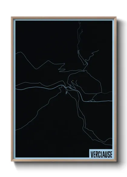 Une affiche de carte sur Verclause