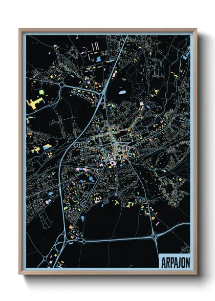 Une affiche de carte sur Arpajon