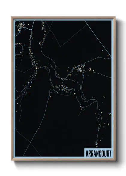 Une affiche de carte sur Arrancourt