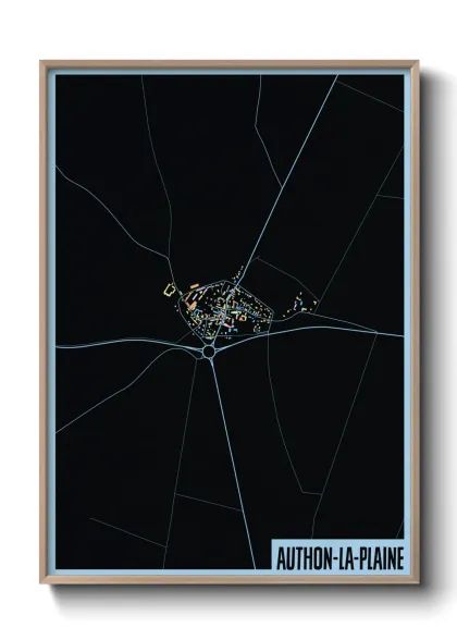 Une affiche de carte sur Authon-la-Plaine