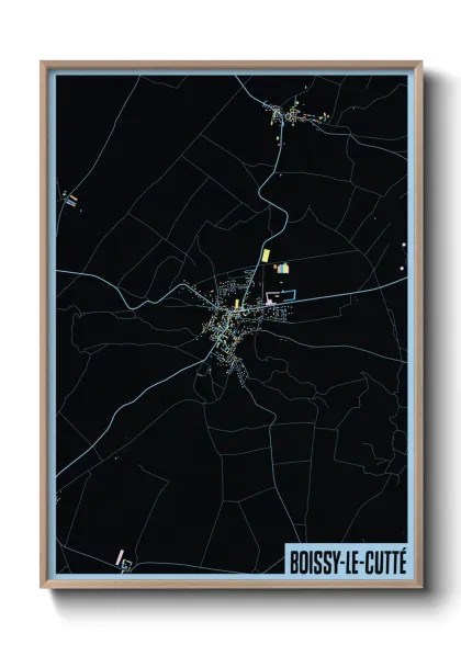 Une affiche de carte sur Boissy-le-Cutté