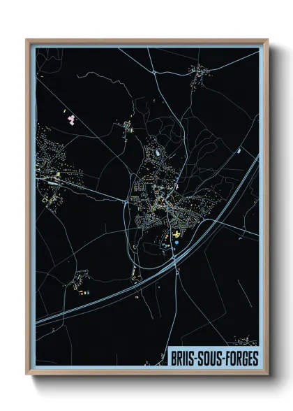 Une affiche de carte sur Briis-sous-Forges