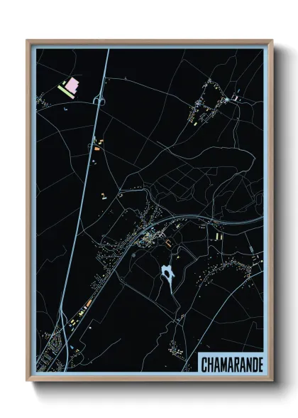 Une affiche de carte sur Chamarande