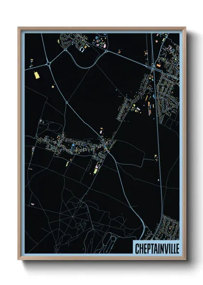 Une affiche de carte sur Cheptainville