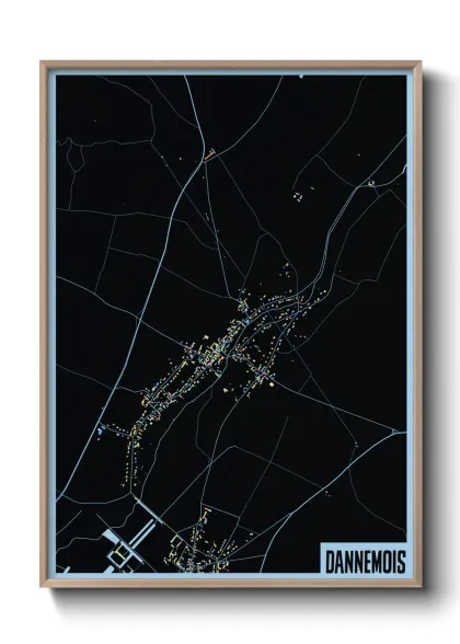 Une affiche de carte sur Dannemois