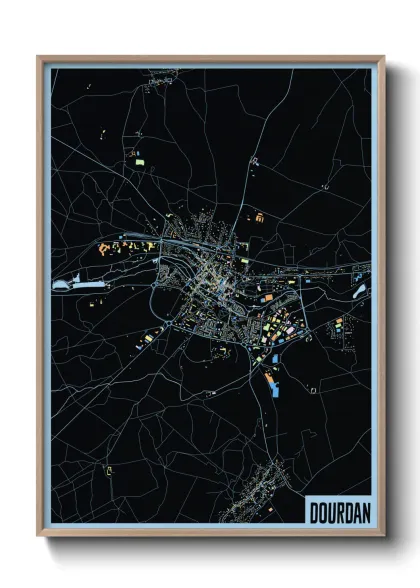 Une affiche de carte sur Dourdan