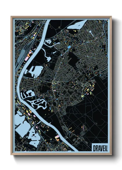Une affiche de carte sur Draveil
